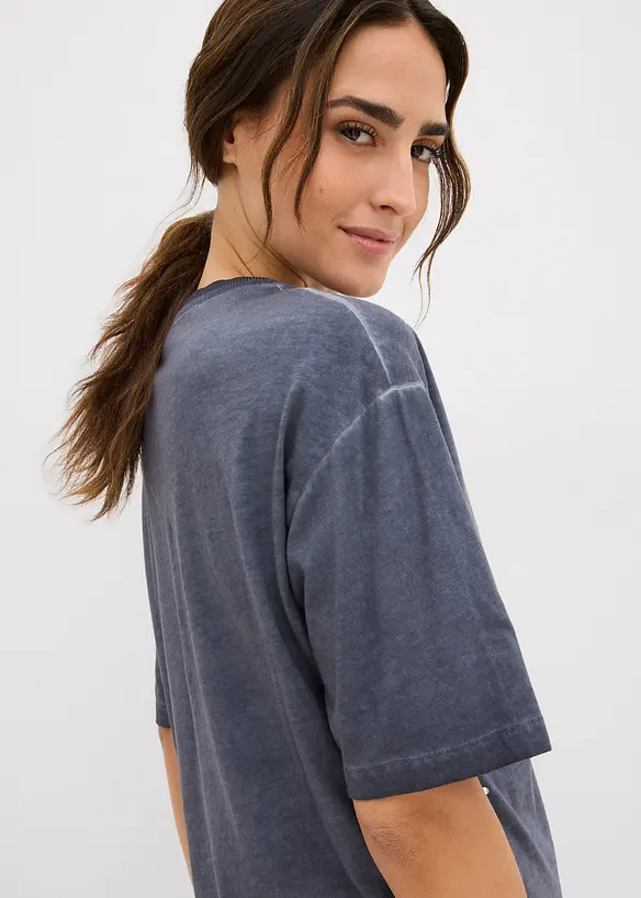 T-shirt in puro cotone con strass, bonprix