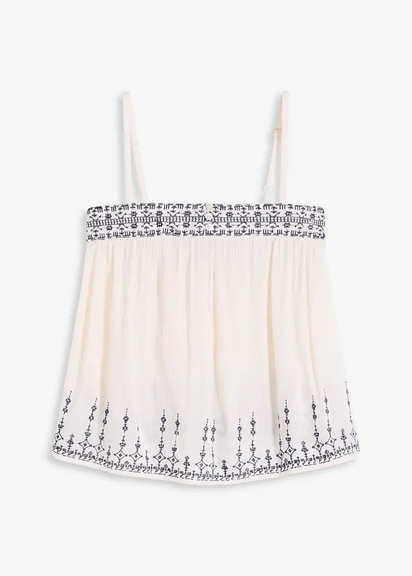 Top con ricami, bonprix