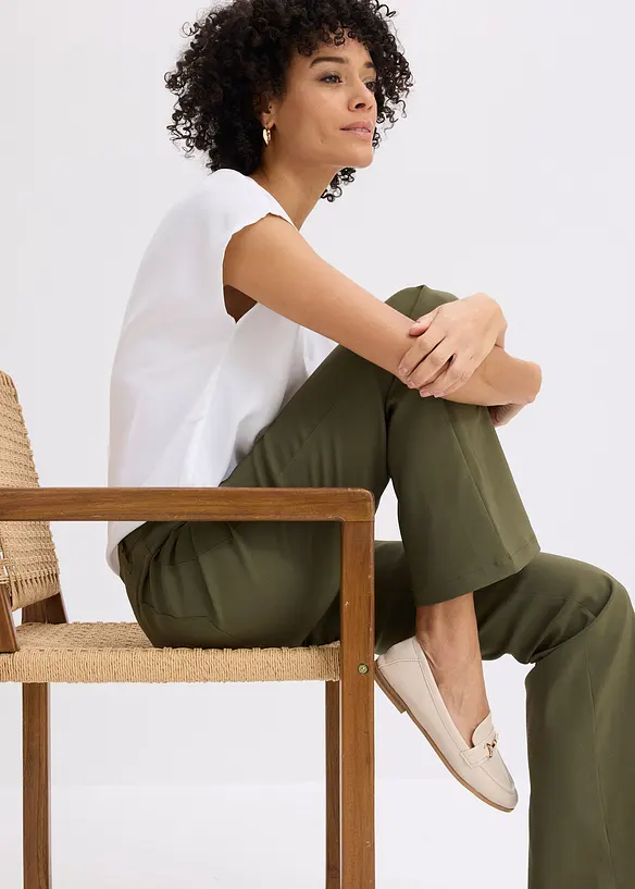 Pantaloni bootcut elasticizzati, bonprix