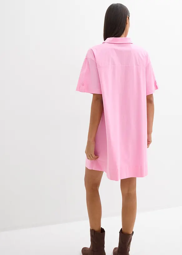 Abito chemisier in misto cotone biologico elasticizzato, bonprix