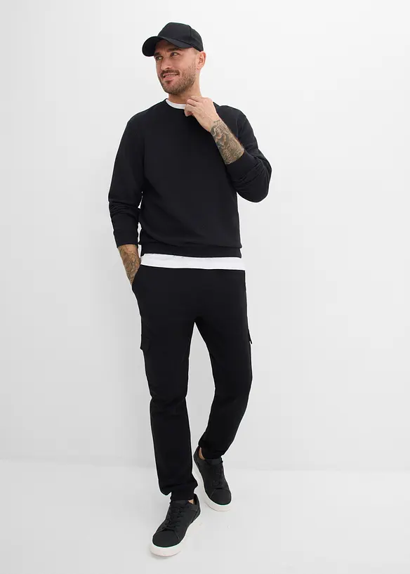 Pantaloni cargo da jogging in puro cotone biologico, bonprix