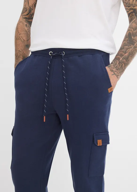 Pantaloni cargo da jogging in puro cotone biologico, bonprix