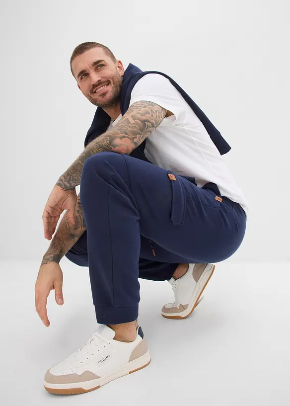 Pantaloni cargo da jogging in puro cotone biologico, bonprix