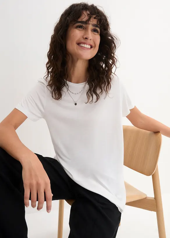 Maglia lunga in viscosa morbida, bonprix