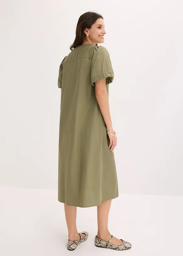 Abito midi in tessuto di cotone biologico, bonprix