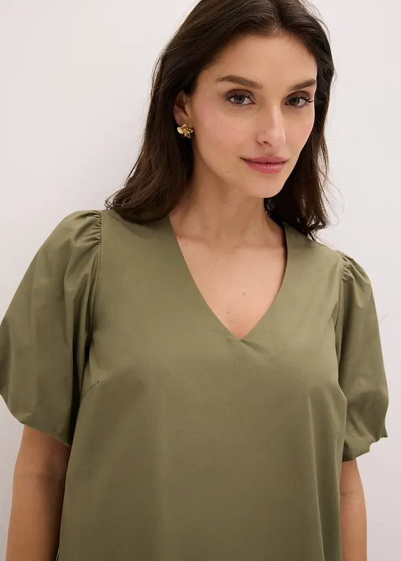 Abito midi in tessuto di cotone biologico, bonprix