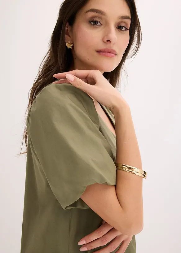 Abito midi in tessuto di cotone biologico, bonprix