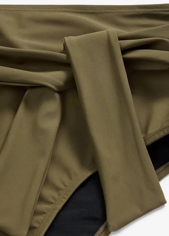 Slip a vita alta per bikini con cintura da annodare ed effetto modellante forte, bonprix