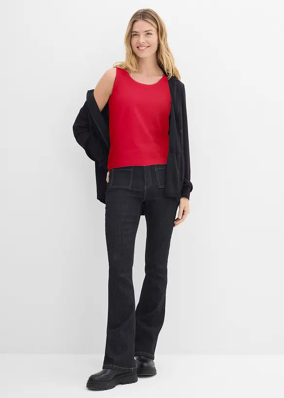 Top lungo in puro cotone (pacco da 5), bonprix