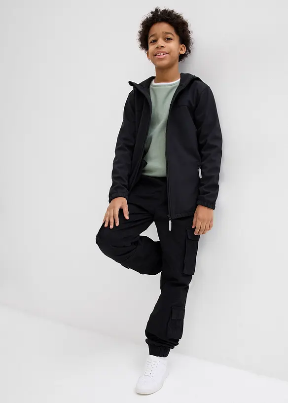 Softshell con cappuccio, idrorepellente, bonprix