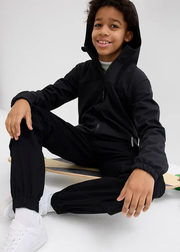 Softshell con cappuccio, idrorepellente, bonprix