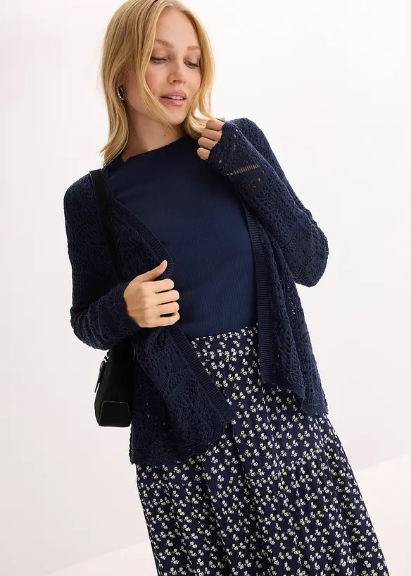 Cardigan traforato, bonprix