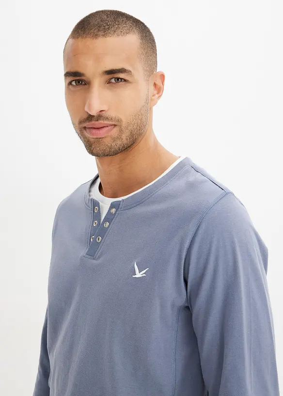 Maglia 2 in 1 a maniche lunghe (pacco da 2), bonprix