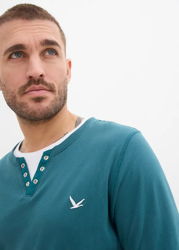 Maglia 2 in 1 a maniche lunghe (pacco da 2), bonprix