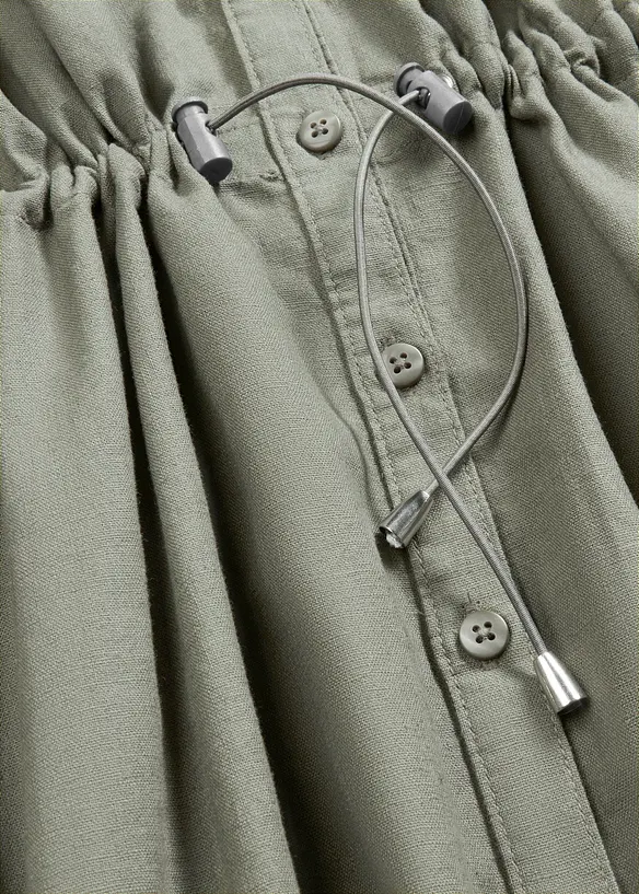 Abito chemisier in misto lino e cotone, bonprix