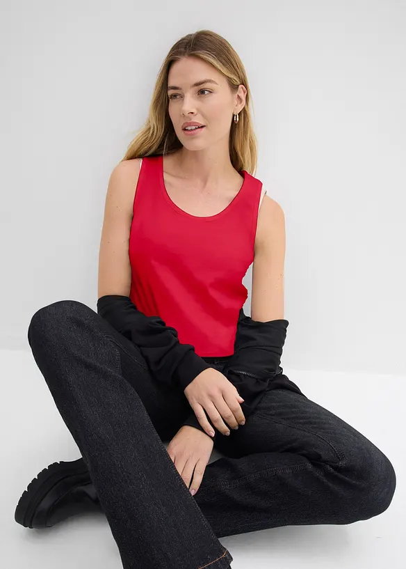 Top lungo in puro cotone (pacco da 5), bonprix