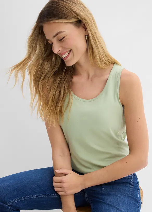 Top lungo in puro cotone (pacco da 5), bonprix