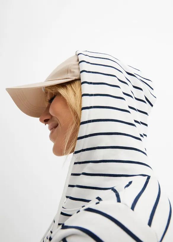 Felpa con cappuccio in misto cotone, bonprix