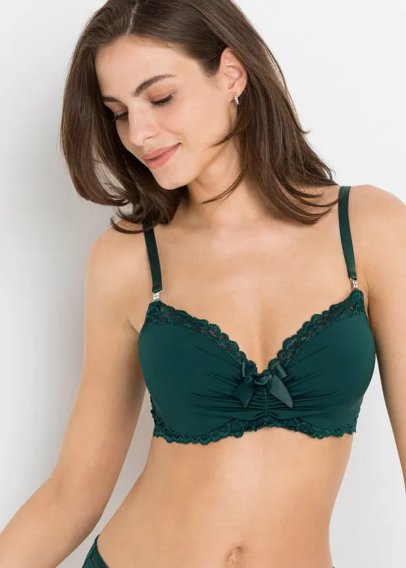 Reggiseno con coppe preformate e poliammide riciclata, bonprix
