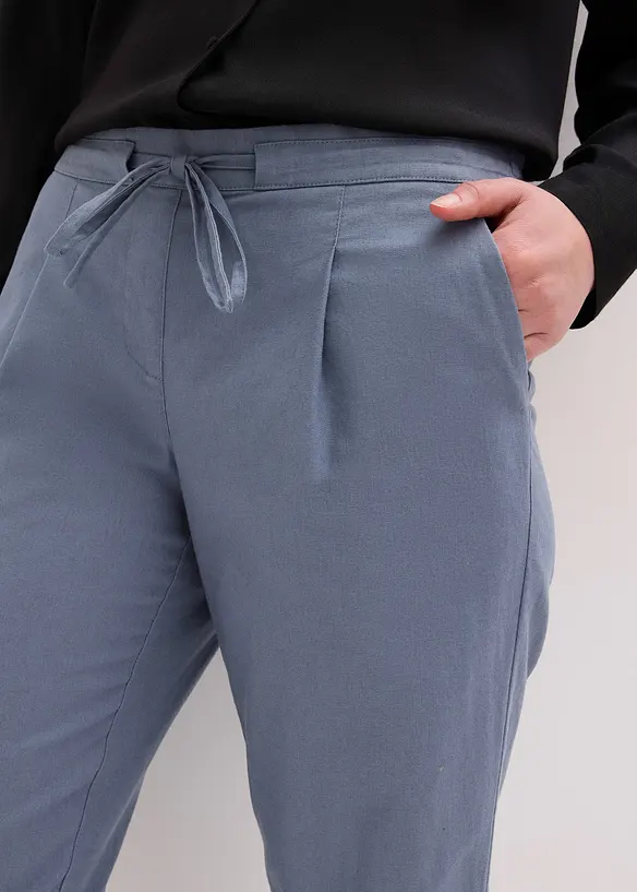 Pantaloni in misto lino, bonprix