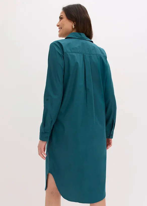 Abito chemisier in popeline di cotone, bonprix