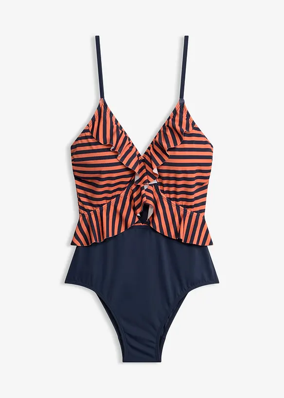 Costume intero con volant, bonprix