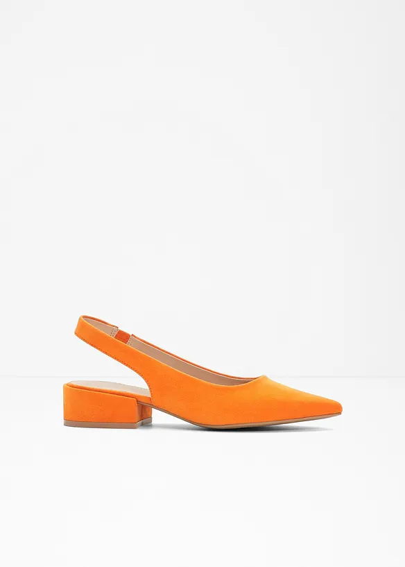 D&eacute;collet&eacute; slingback con tacco basso, bonprix