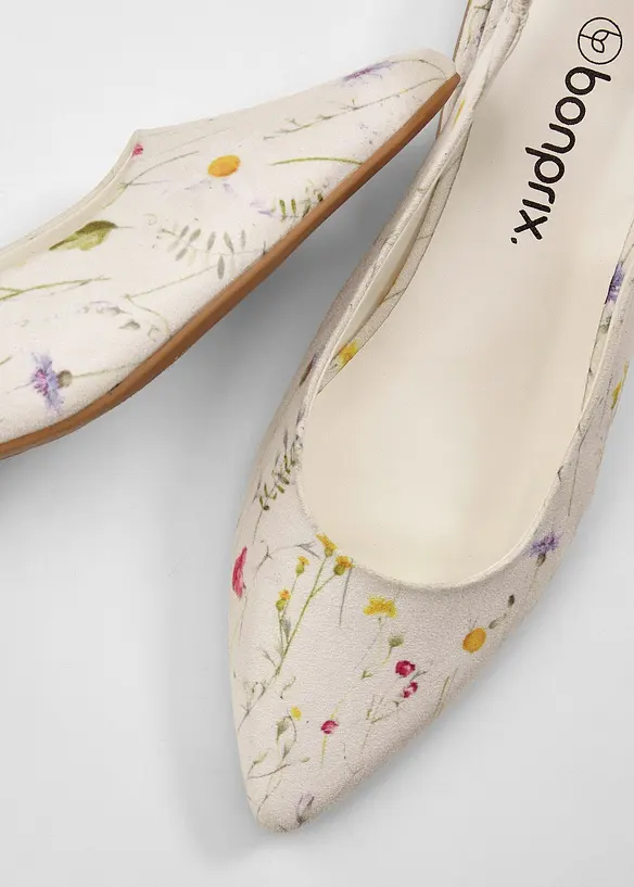 D&eacute;collet&eacute; slingback con tacco basso, bonprix