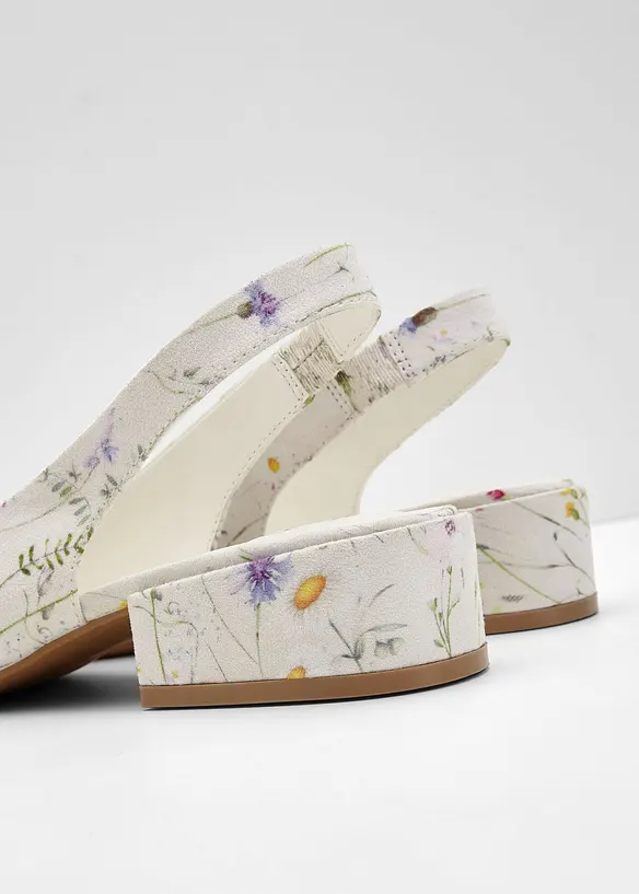 D&eacute;collet&eacute; slingback con tacco basso, bonprix