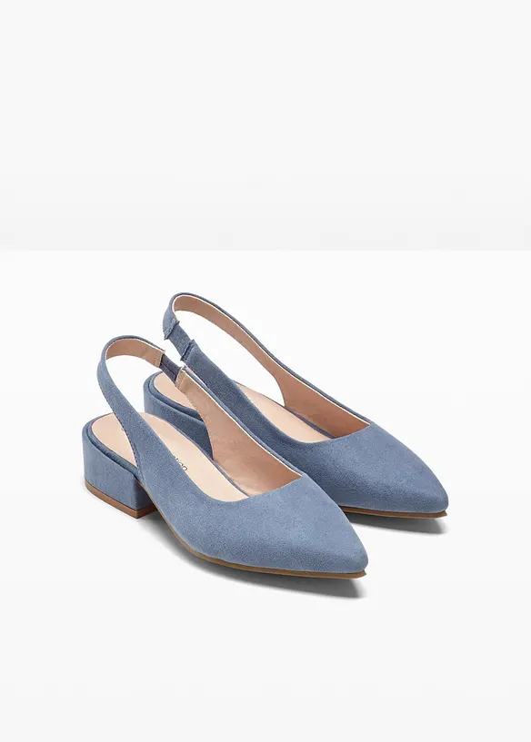 D&eacute;collet&eacute; slingback con tacco basso, bonprix