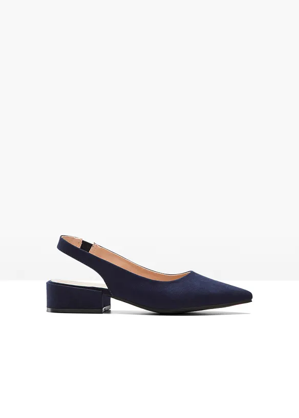 D&eacute;collet&eacute; slingback con tacco basso, bonprix
