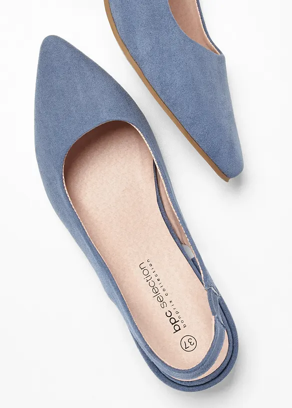 D&eacute;collet&eacute; slingback con tacco basso, bonprix