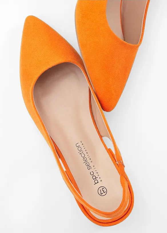 D&eacute;collet&eacute; slingback con tacco basso, bonprix