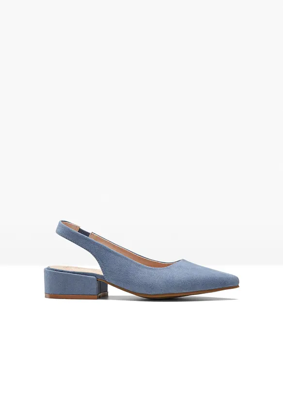 D&eacute;collet&eacute; slingback con tacco basso, bonprix