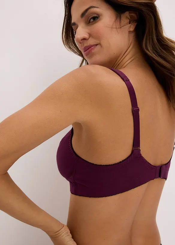 Reggiseno senza ferretto in misto cotone (pacco da 3), bonprix