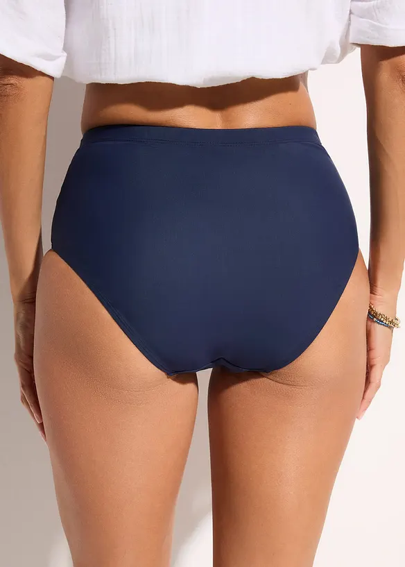 Slip per bikini a vita alta con arricciatura e effetto modellante leggero, bonprix