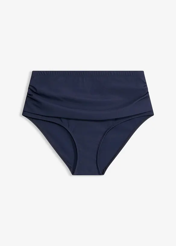Slip per bikini a vita alta con arricciatura e effetto modellante leggero, bonprix