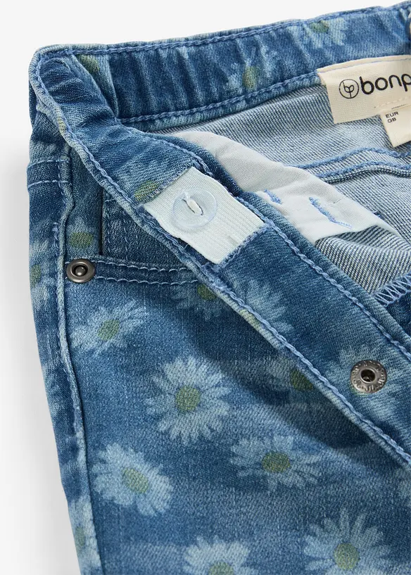 Jeans ultra morbidi slim fit, vita media, bonprix