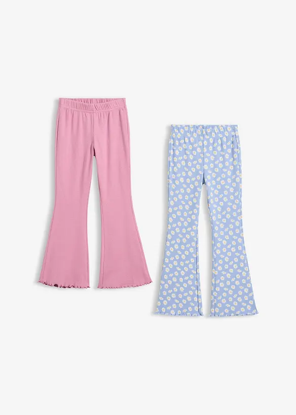 Leggings a coste svasati (pacco da 2), bonprix