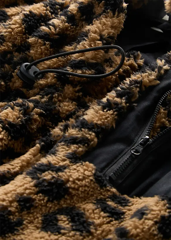 Giacca pr&eacute;maman 3 in 1 in pile teddy con inserto babywearing, bonprix