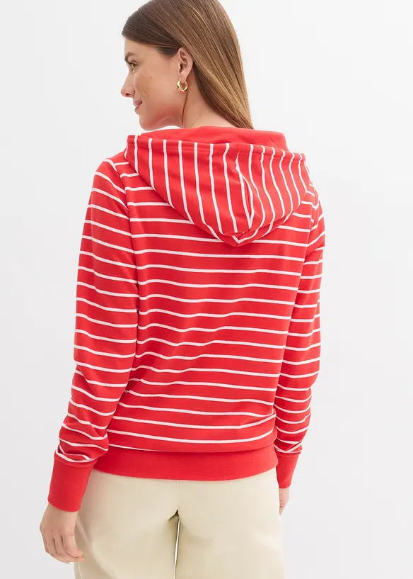 Felpa con cappuccio in misto cotone, bonprix