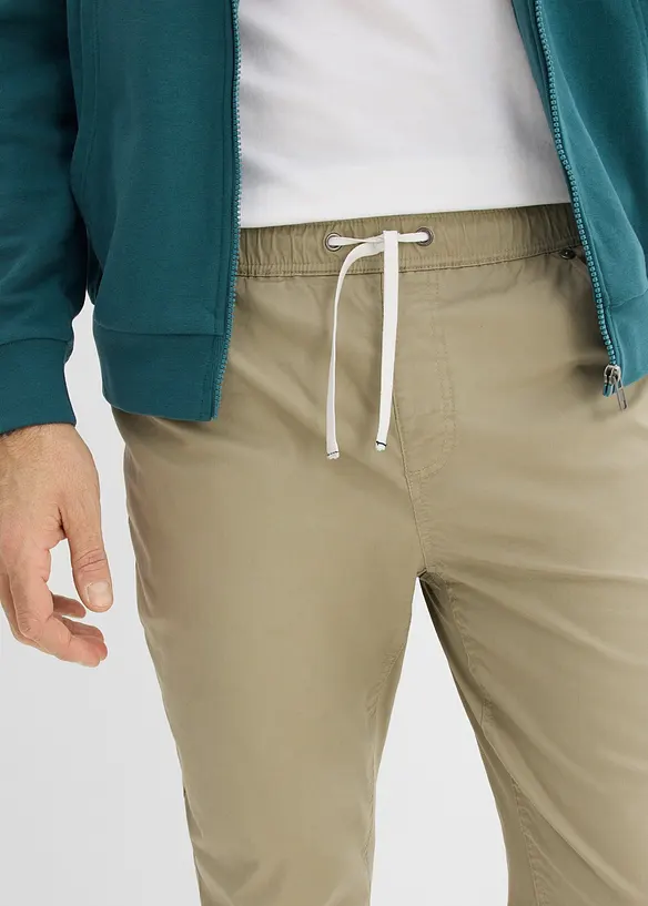 Pantaloni elasticizzati con elastico in vita regular fit, straight (pacco da 2), bonprix