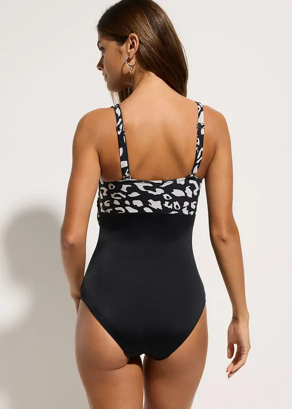 Bellissimo costume intero con effetto incrociato, bonprix