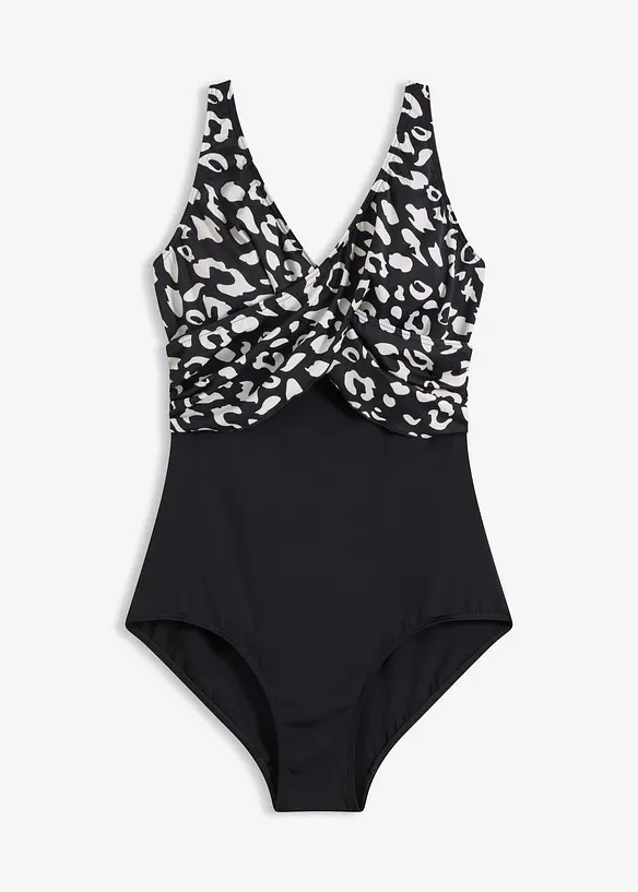 Bellissimo costume intero con effetto incrociato, bonprix