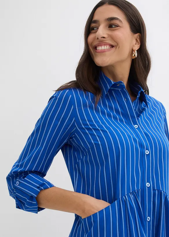 Abito in puro cotone con colletto, bonprix