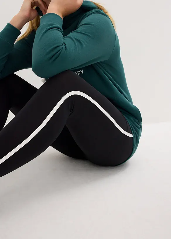 Tuta sportiva con felpa lunga e leggings (set 2 pezzi), bonprix