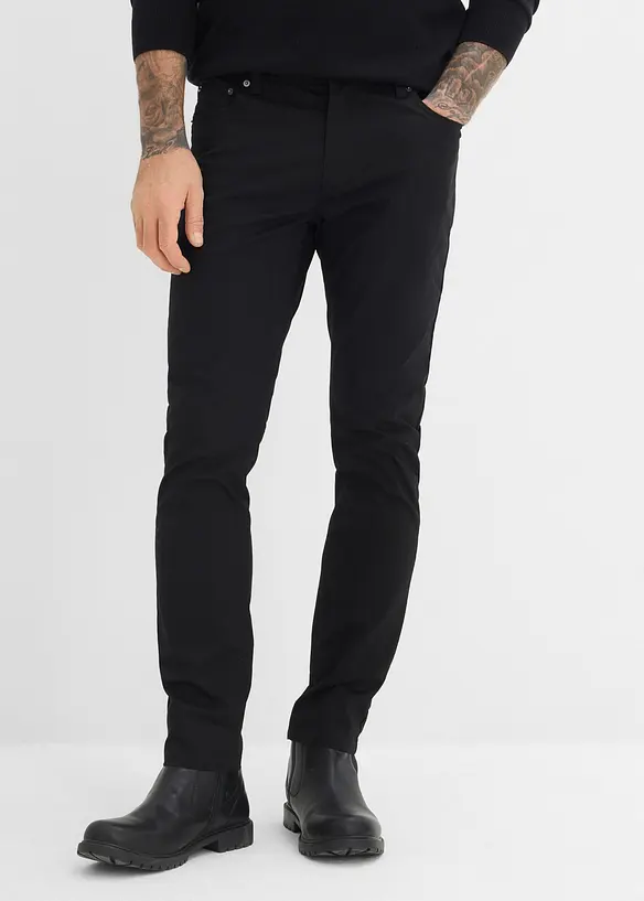 Pantaloni elasticizzati con vita elasticizzata regular fit, tapered, bonprix