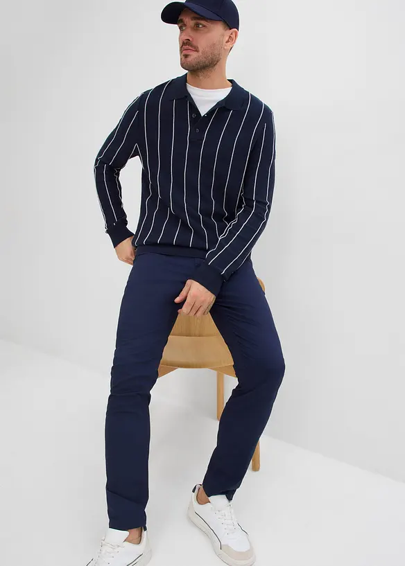 Pantaloni elasticizzati con vita elasticizzata regular fit, tapered, bonprix