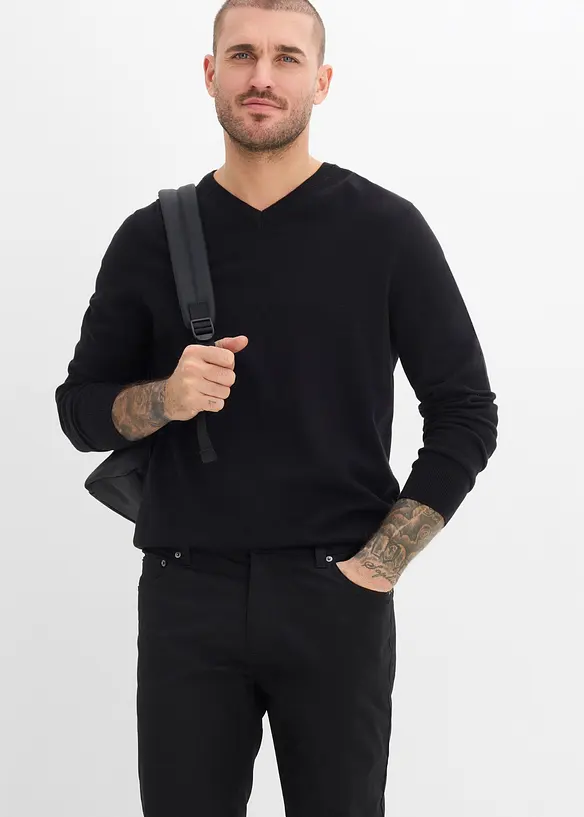 Pantaloni elasticizzati con vita elasticizzata regular fit, tapered, bonprix