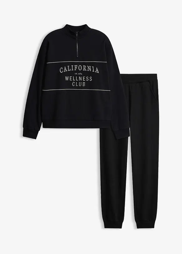 Tuta da casa in felpa di puro cotone, bonprix